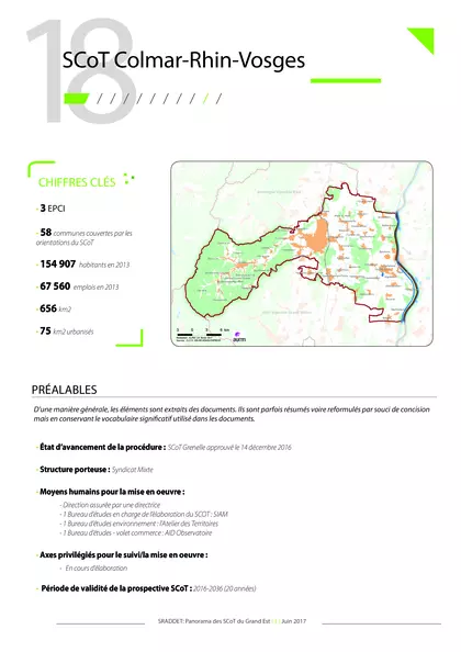 SRADDET : SCOT Colmar-Rhin-Vosges