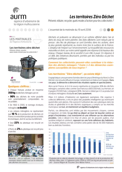 Essentiel de la matinale : Les territoires Zéro Déchet : prévenir, réduire, recycler, quels modes d'action pour les collectivités ?