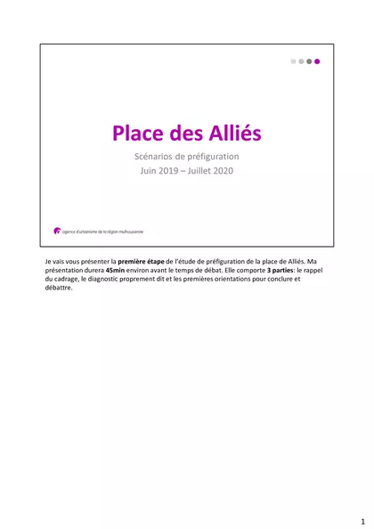 Masevaux : Place des Alliés : scénarios de préfiguration - Diaporama