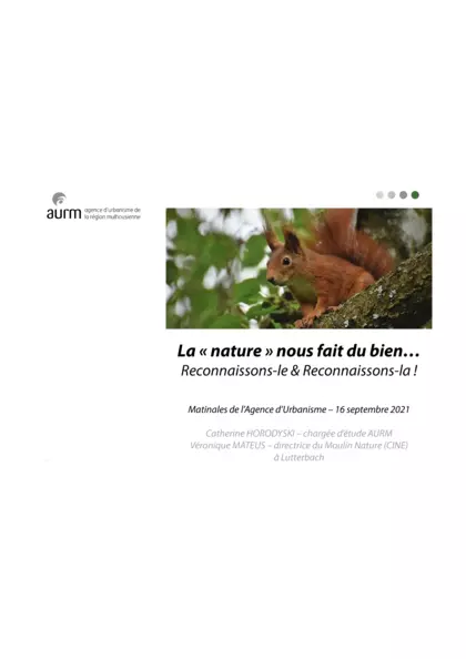 La "nature" nous fait du bien... reconnaissons-le et reconnaissons-la ! Diaporama de la Matinale