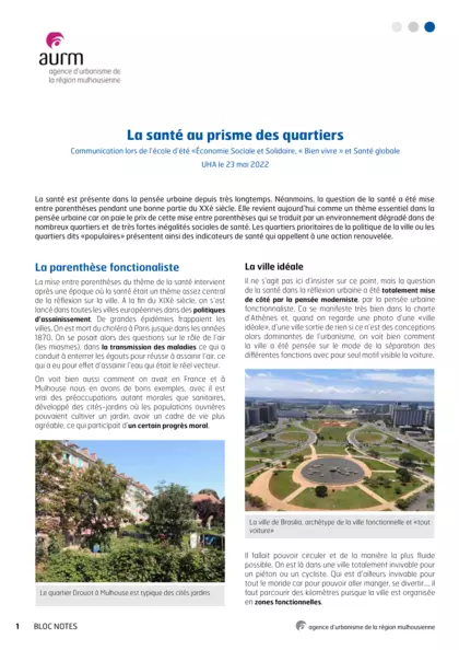 La santé au prisme des quartiers, UHA, 23 mai 2022