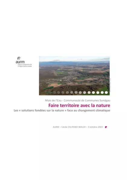 Communauté de communes du Sundgau : faire territoire avec la nature : les solutions fondées sur la nature face au changement climatique