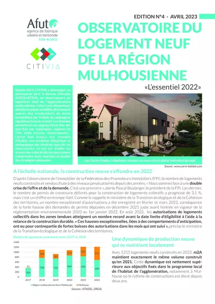 Observatoire du logement neuf de la région mulhousienne : essentiel 2022