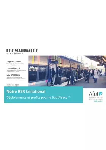 Notre RER trinational : déploiements et profits pour le Sud Alsace ?