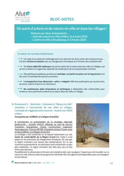On parle d’arbres et de nature en ville et dans les villages !