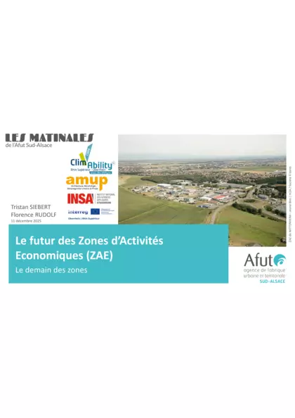 Zones d’activités économiques de demain : + vertes, + mixtes, + inclusives… Diaporama de la Matinale