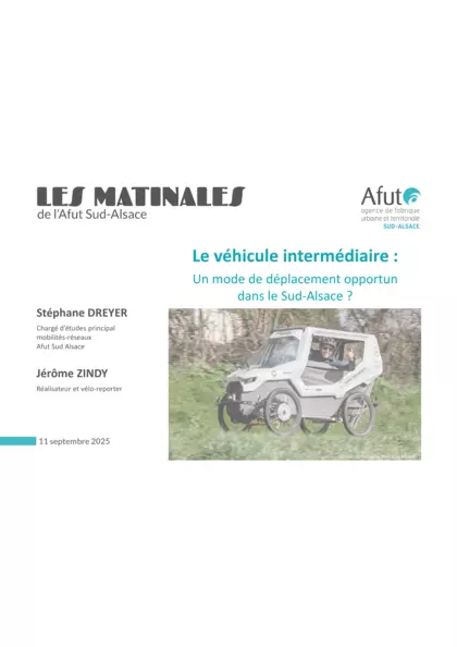 Matinale : Le véhicule intermédiaire : Un mode de déplacement opportun dans le Sud-Alsace ? Diaporama